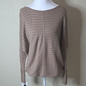 New York & Company Taupe Crew Neck Sweater, Sz XL